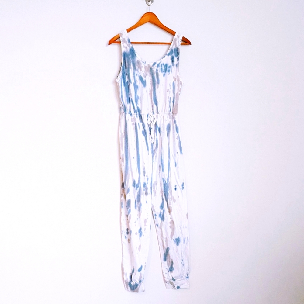 Jumpsuit, Tie Dye Blue & White